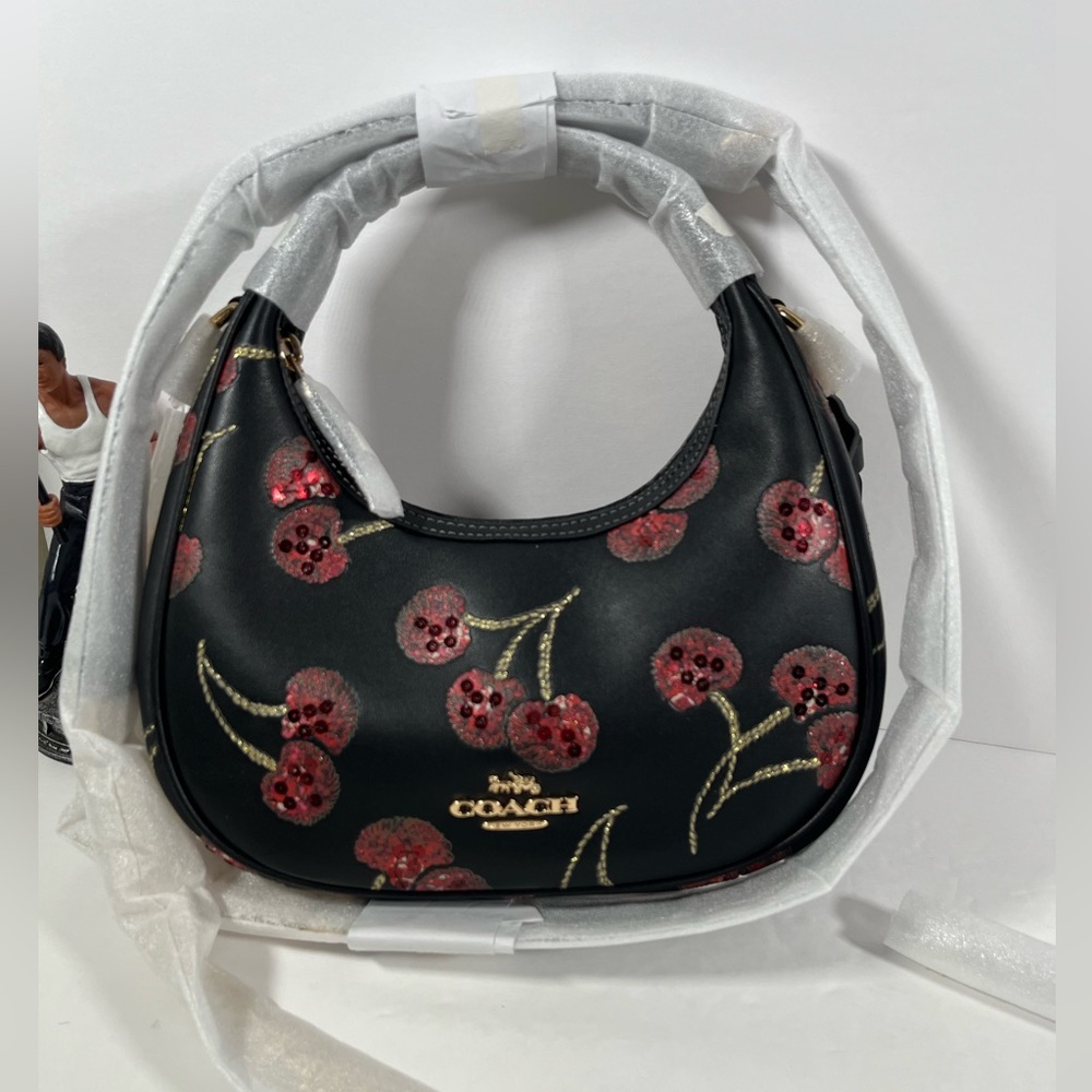 Coach Carmen Mini Crossbody Bag With Cherry Print NWT